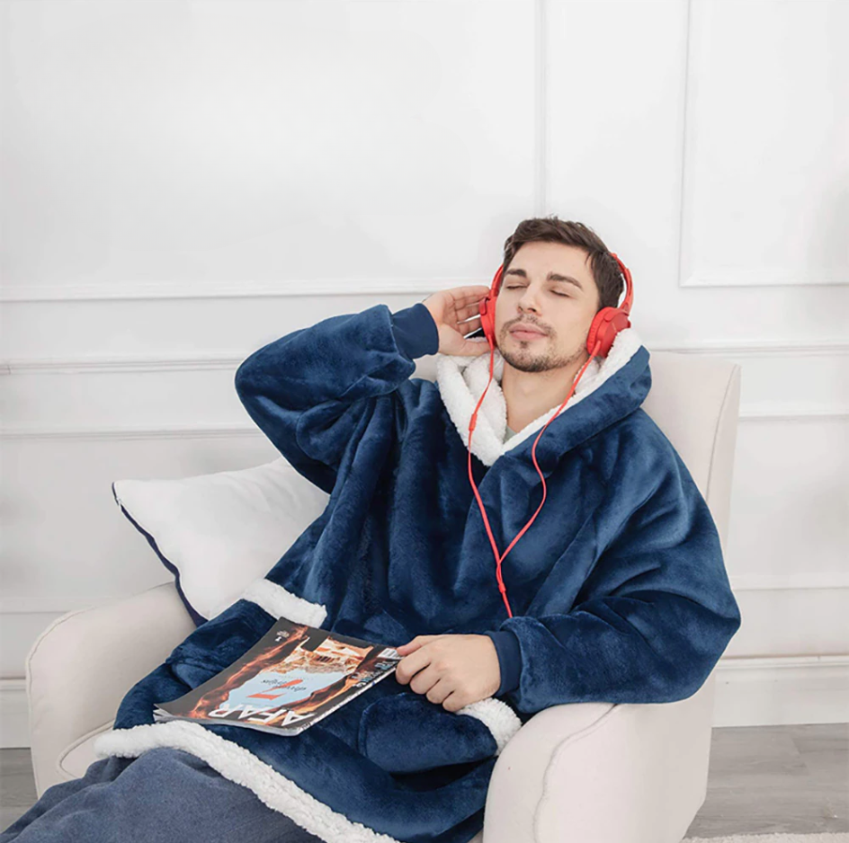 Pulover uriaș din fleece ultra confortabil pentru relaxare totală