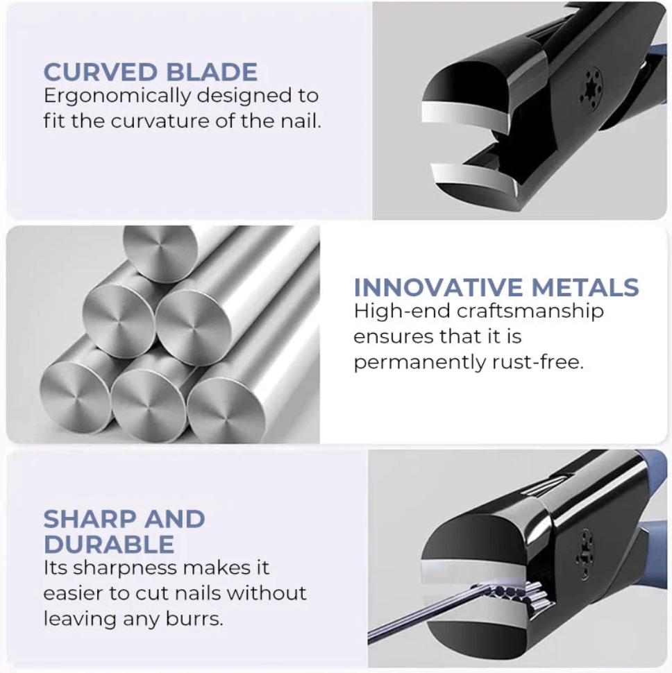 Obcinacz do paznokci zapobiegający chlapaniu, precyzyjny i praktyczny