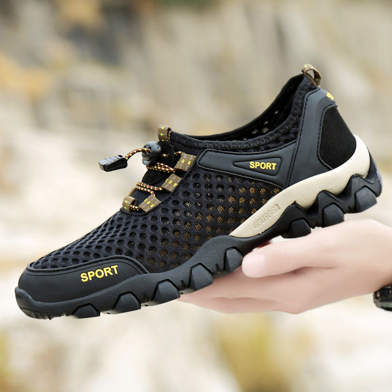 Orthopedic hiking shoes with quick-drying